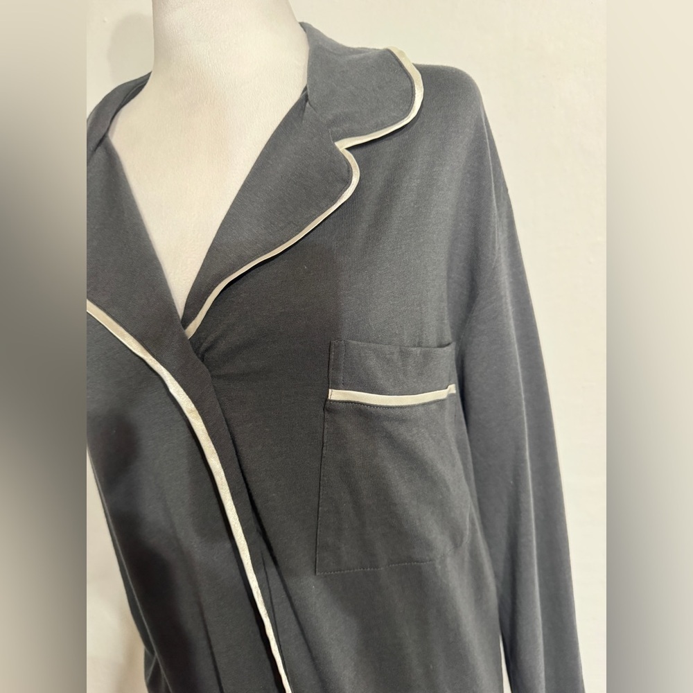 New! COSABELLA Banana Republic BELLA COTTON PAJAMA TOP XL gray - Picture 3 of 8